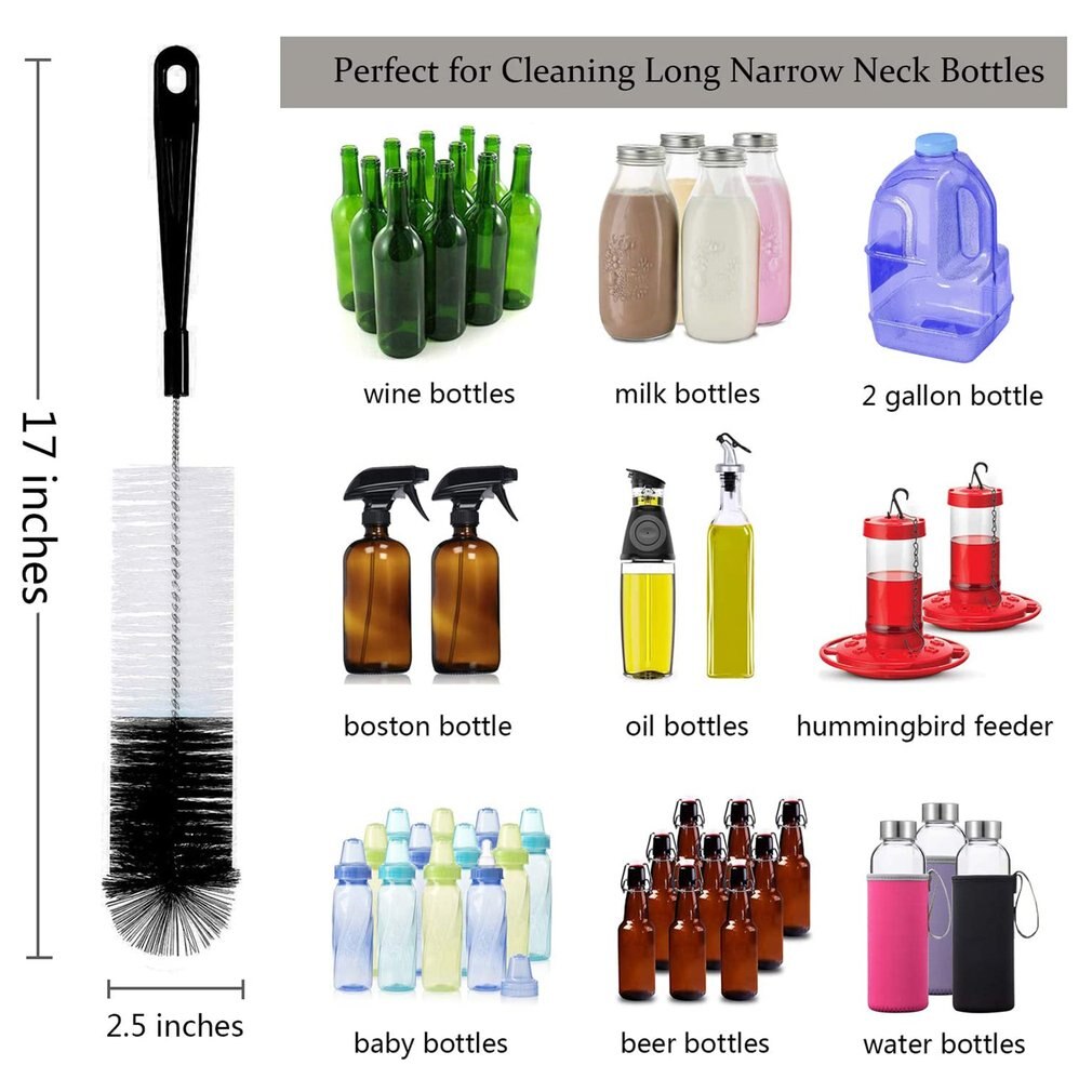 Wine Bottle Brush Scrubbing Set