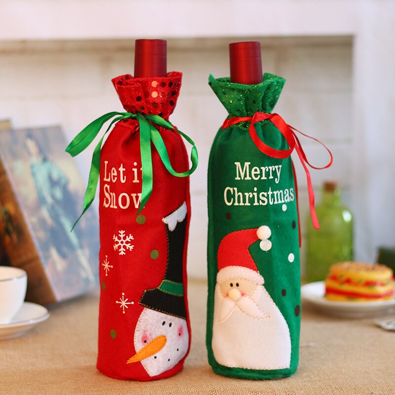 Wine Christmas Bottle Cover
