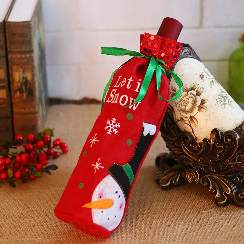 Wine Christmas Bottle Cover