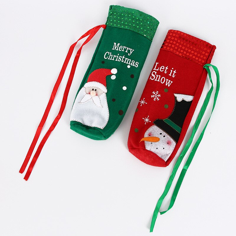 Wine Christmas Bottle Cover