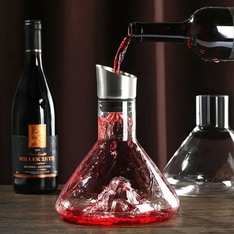 Wine Decanter 1.5L Decanter Wine Creative Transparent Iceberg Design Lead-Free Crystal Glass Wine Accessories Barware Wine Decanter 1.5L Decanter Wine Creative Transparent Iceberg Design Lead-Free Crystal Glass Wine Accessories Barware