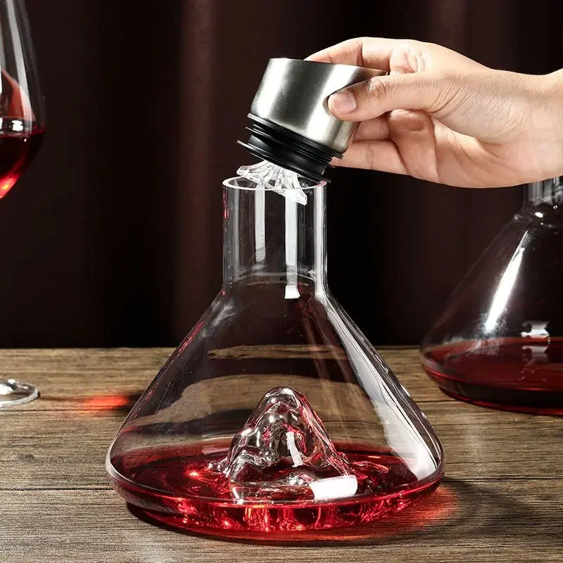 Wine Decanter 1.5L Decanter Wine Creative Transparent Iceberg Design Lead-Free Crystal Glass Wine Accessories Barware Wine Decanter 1.5L Decanter Wine Creative Transparent Iceberg Design Lead-Free Crystal Glass Wine Accessories Barware
