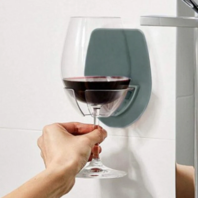 Wine Glass Holder For Bathroom Accessories Shelf Rack Products Bath Shower Organizer Home Red Wine Cup Boat Storage Rack
