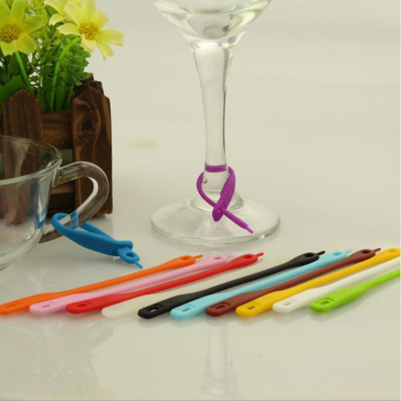 Wine Glass Marker Silicone Tags (12pcs) Wine Glass Marker Silicone Tags (12pcs)