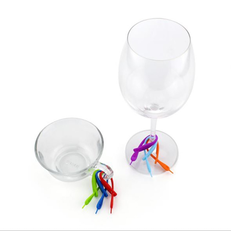 Wine Glass Marker Silicone Tags (12pcs) Wine Glass Marker Silicone Tags (12pcs)