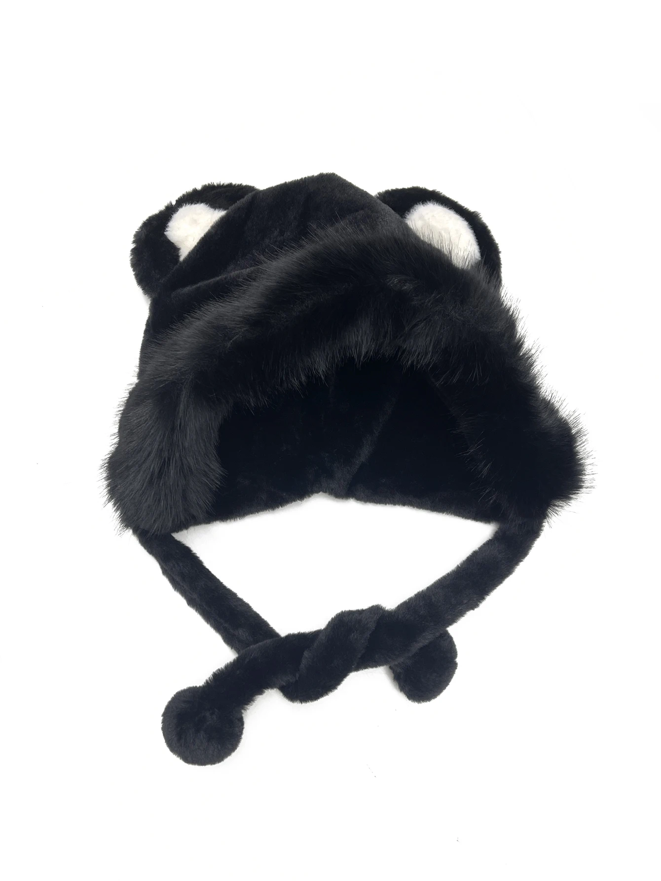 Winter Cute Bear Ear Warm Hat Women Plush Beanie Hat Girls Windproof Cap Winter Cute Bear Ear Warm Hat Women Plush Beanie Hat Girls Windproof Cap