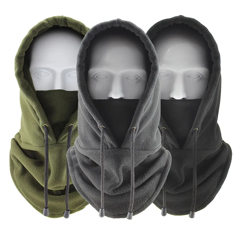 Winter Cycling Cap Plush Fleece Thicken Warm Windproof Bomber Hat Outdoor Sports Ski Bib Cold Hood Bike Bicycle