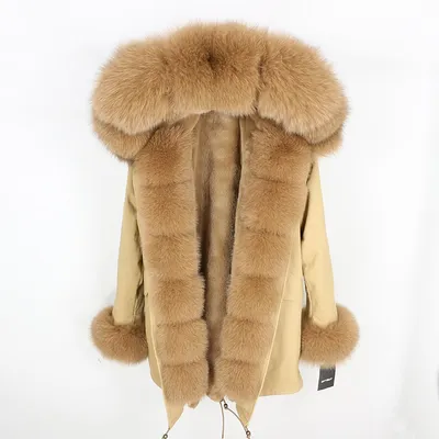 Winter Fur Coat Ladies Parka With Hood Winter Fur Coat Ladies Parka With Hood