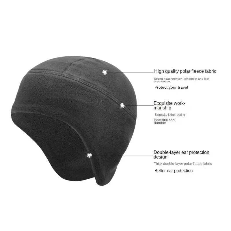 Winter Hat Thermal Running Sports Hats Soft Stretch Fitness Warm Ear Cover Snowboard Hiking Cycling Ski Windproof Cap