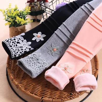 Winter Leggings For Girls Cotton Fabric Winter Leggings For Girls Cotton Fabric