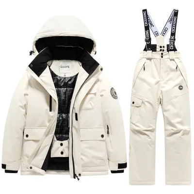 Winter Ski Children's Ski coat and pants 2pieces set Warm Waterproof Boys Girls Outdoor Skiing Snowboarding Winter Ski