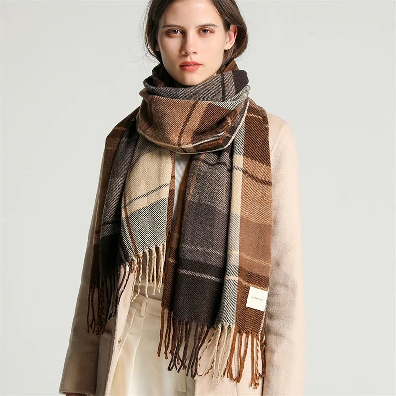 Winter Unisex Tassel Plaid Scarf Winter Unisex Tassel Plaid Scarf