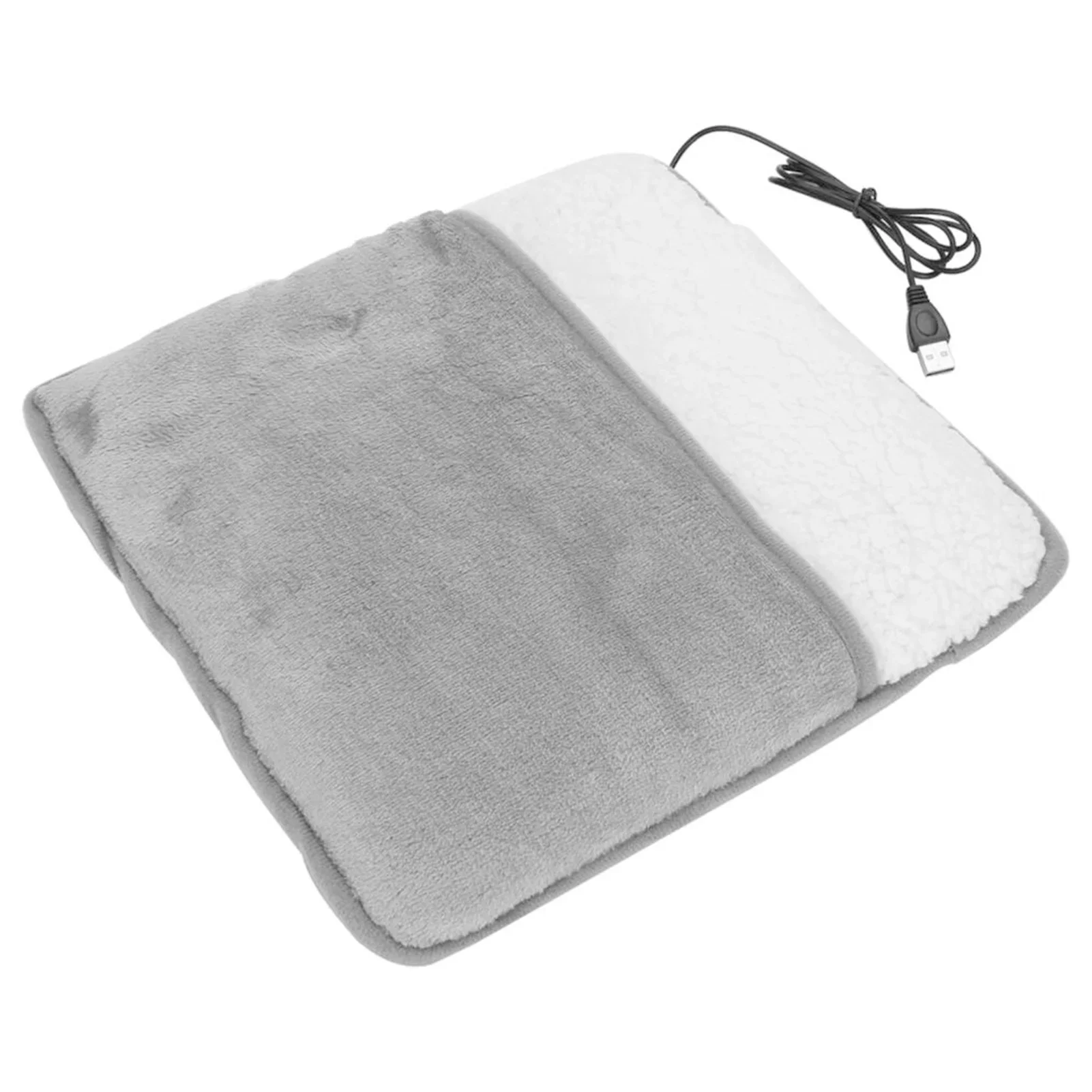 Winter USB Charging Electric Foot Heating Pad Universal Soft Plush Washable Feet Foot Warmer Heater Household Foot