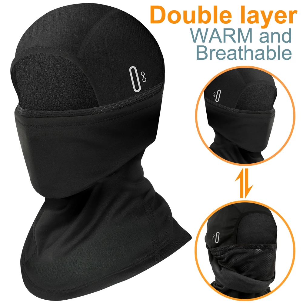 Winter Warm Balaclava Hat Double Layer Breathable Cycling Cap Outdoor Sport Full Face Cover Scarf Motorcycle Bike Winter Warm Balaclava Hat Double Layer Breathable Cycling Cap Outdoor Sport Full Face Cover Scarf Motorcycle Bike
