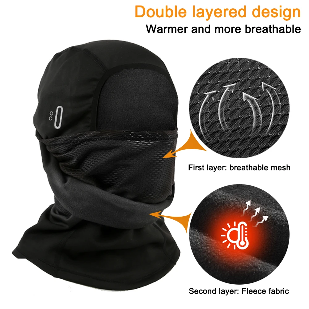 Winter Warm Balaclava Hat Double Layer Breathable Cycling Cap Outdoor Sport Full Face Cover Scarf Motorcycle Bike Winter Warm Balaclava Hat Double Layer Breathable Cycling Cap Outdoor Sport Full Face Cover Scarf Motorcycle Bike