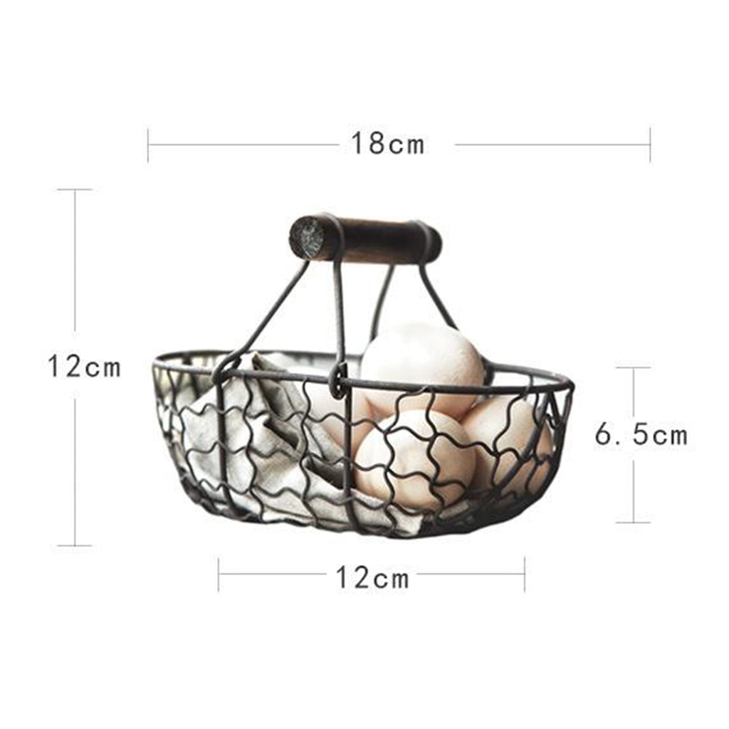 Wire Bread Basket with Wooden Handle Wire Bread Basket with Wooden Handle