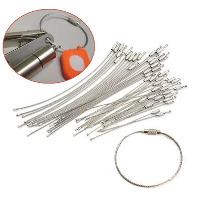 Wire Cable Stainless Steel Keyring