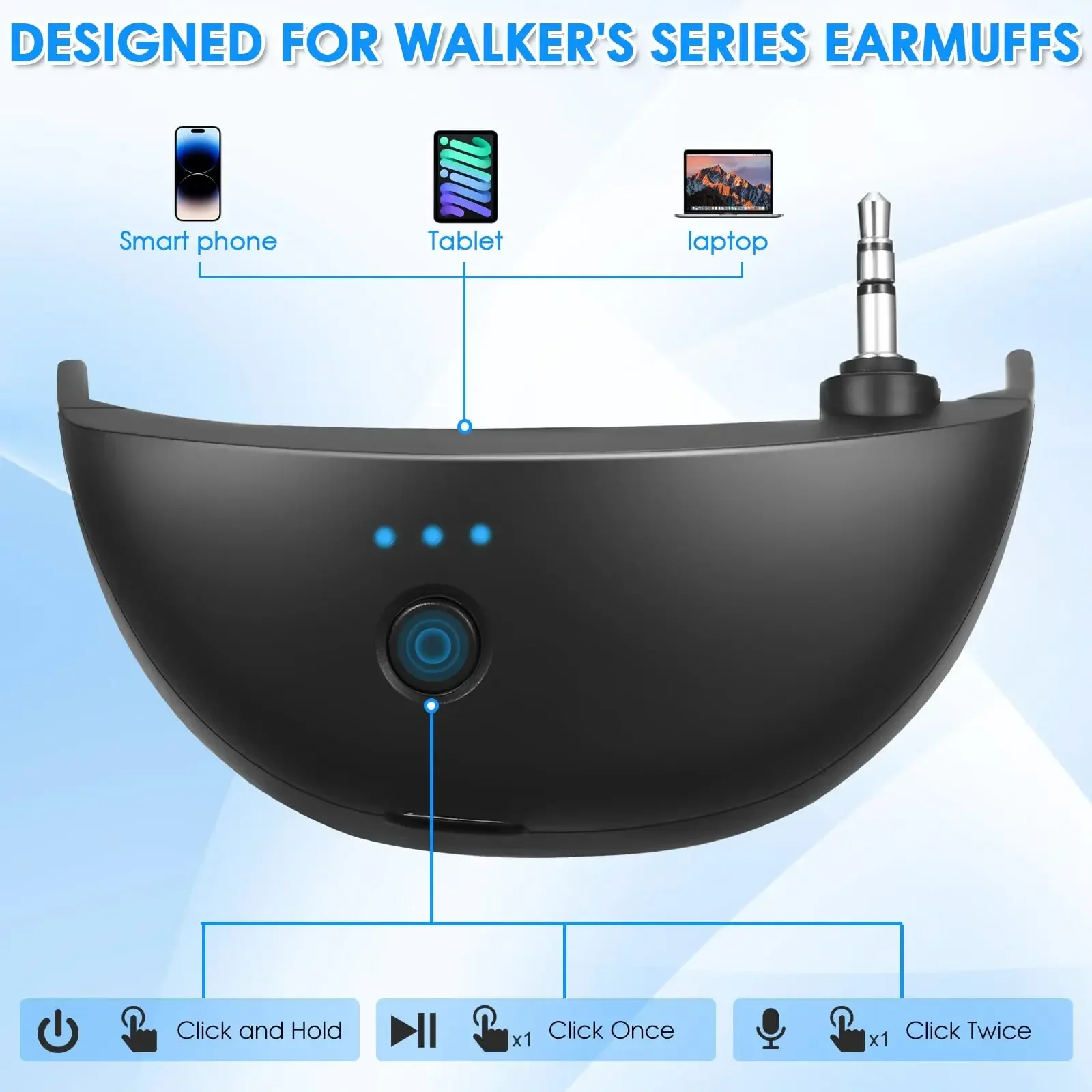 Wire-Controlled Headphone Bluetooth Adapter For WK Series Converter To Wireless Earmuffs Converter