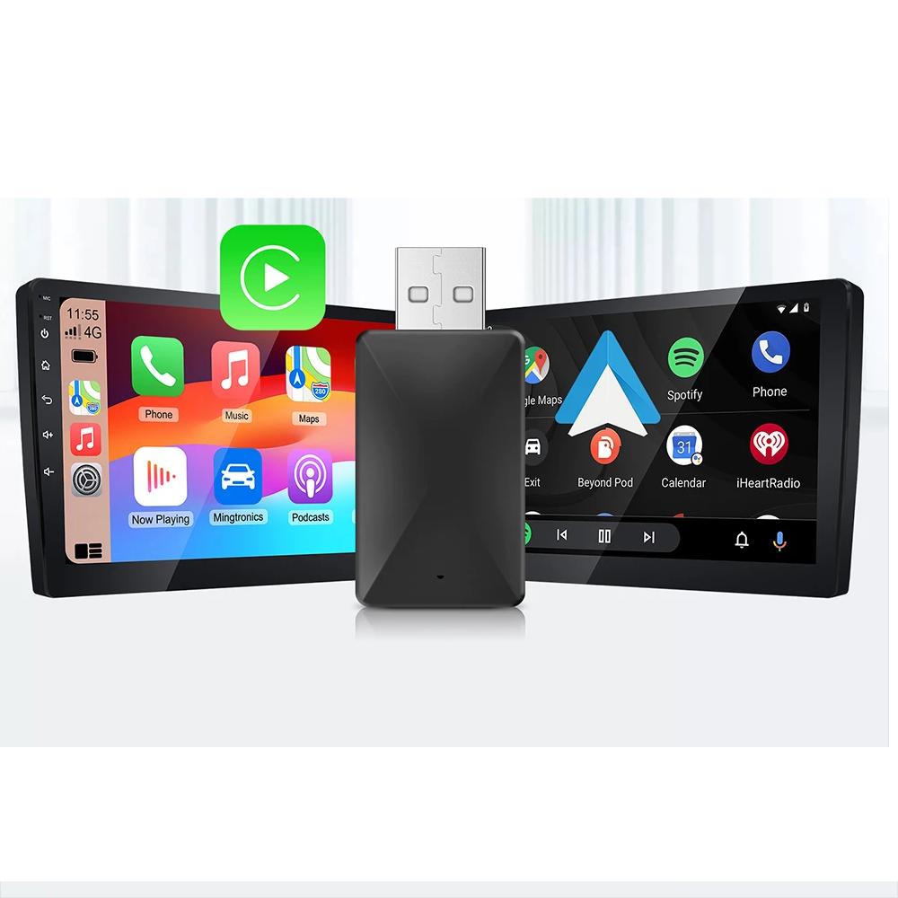 Wired to Wireless Carplay and Android Auto AI Box 2 in 1 Mini Adapter Plug And Play Dongle Fast Connect Compatible with Wired to Wireless Carplay and Android Auto AI Box 2 in 1 Mini Adapter Plug And Play Dongle Fast Connect Compatible with