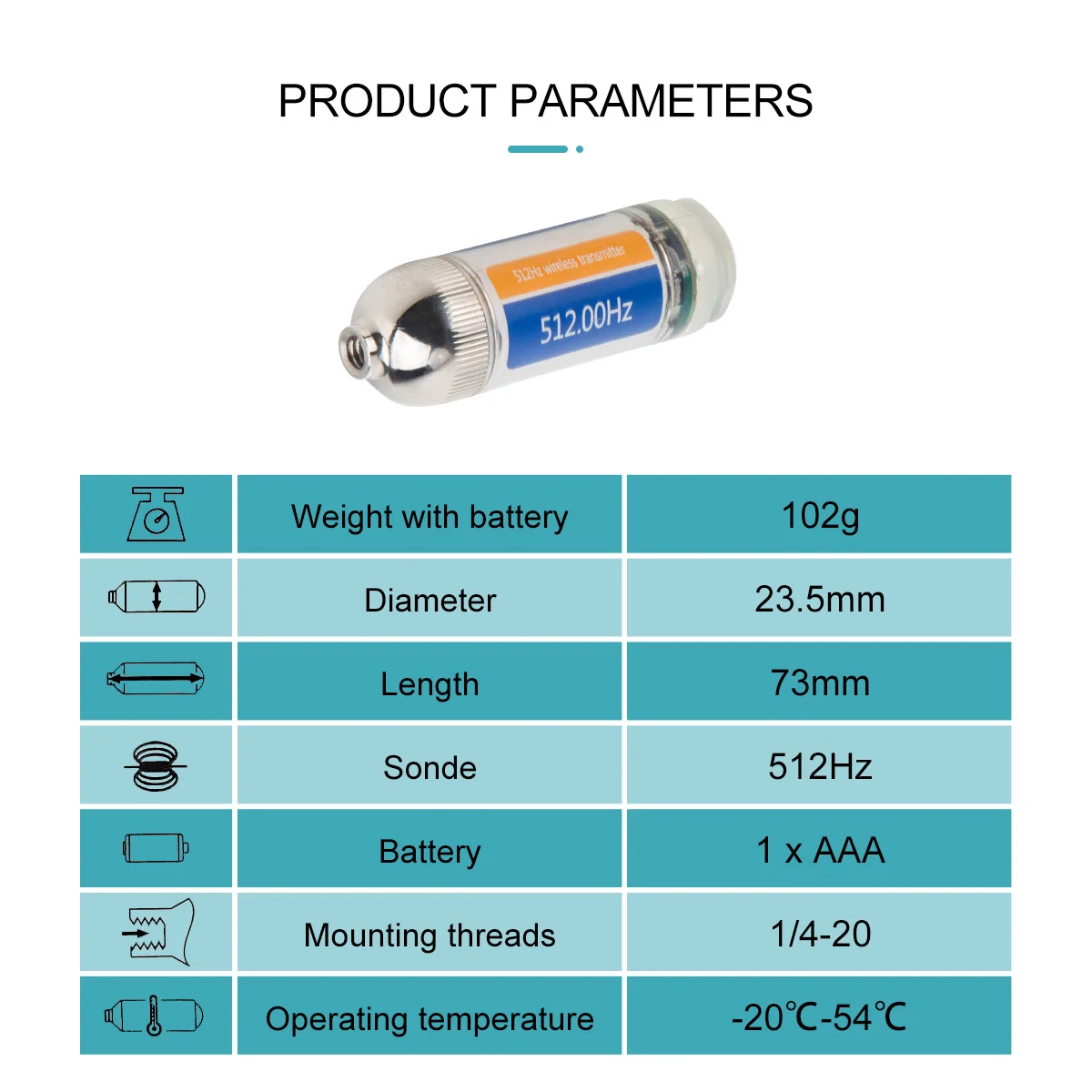 Wireless 512hz Transmitter (512Hertz Sonde) for Drain Sewer Pipeline Pipe Inspection Camera Location