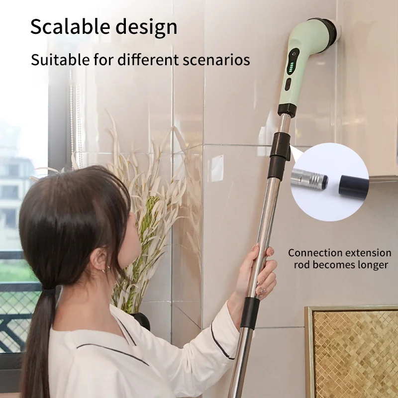 Wireless 9-in-1 Electric Cleaning Brush Electric Spin Cleaning Scrubber Electric Cleaning Tools Parlour Kitchen