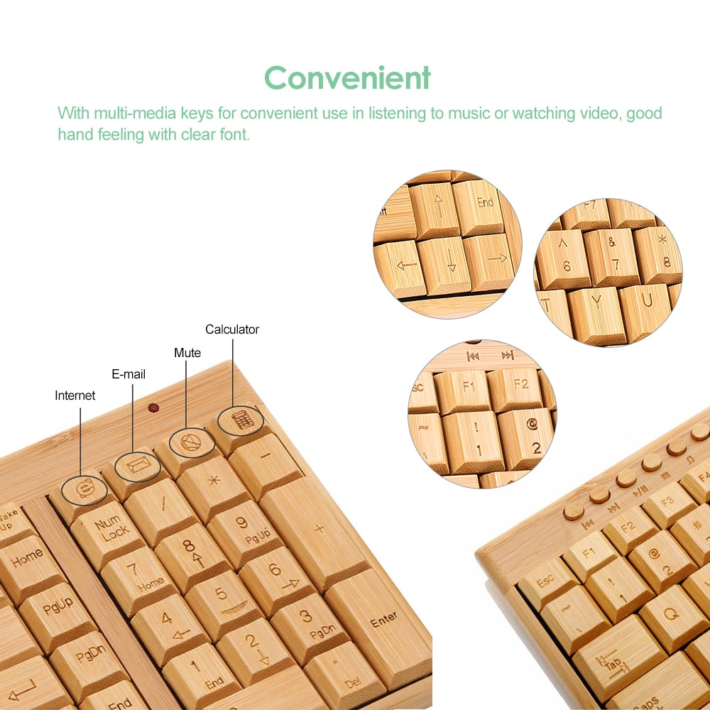 Wireless Bamboo Keyboard and Mouse Wireless Bamboo Keyboard and Mouse