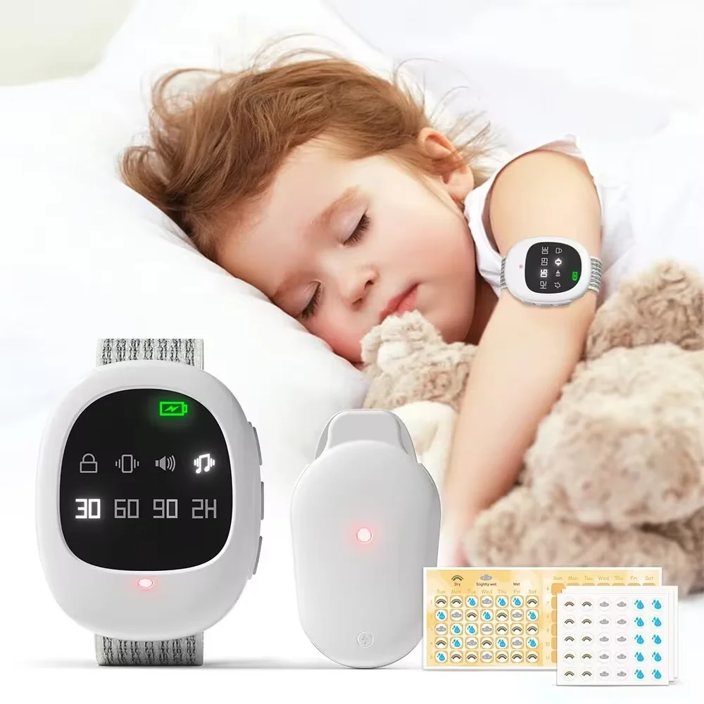 Wireless Bedwetting Alarm Adults Elder Potty Training Sensor Enuresis Bedwetting Alarm with Wristband for Kids Elder