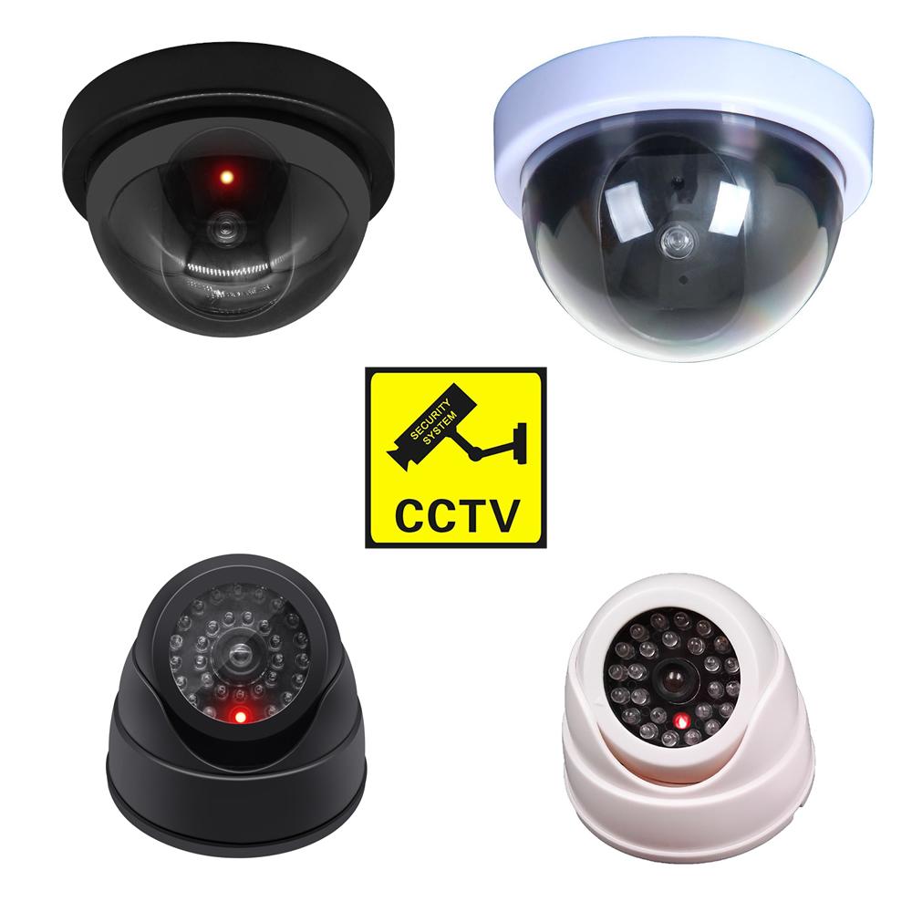 Wireless Black/White Dummy Camera Fake Plastic Dome CCTV Security Camera With Flashing Led Surveillance System Indoor Wireless Black/White Dummy Camera Fake Plastic Dome CCTV Security Camera With Flashing Led Surveillance System Indoor