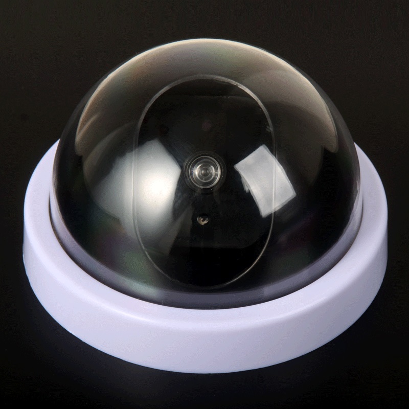 Wireless Black/White Dummy Camera Fake Plastic Dome CCTV Security Camera With Flashing Led Surveillance System Indoor