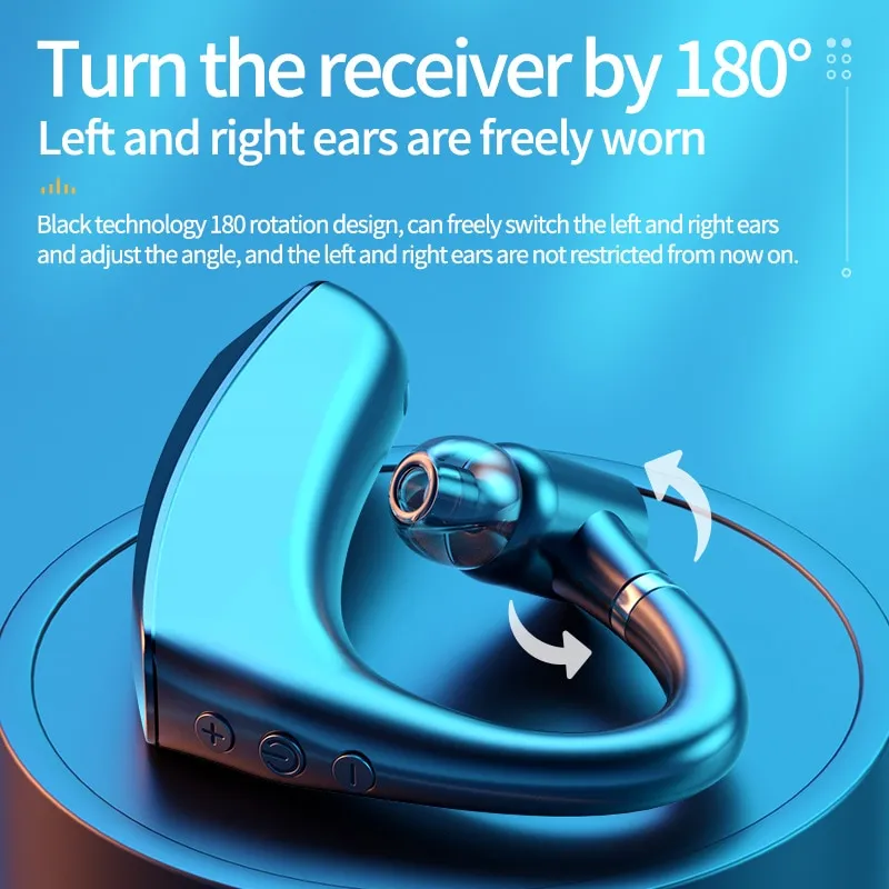 Wireless Bluetooth Headphones Digital Display Single Earbuds Ultra Long Standby Business Earphones HD Call Headset Mono