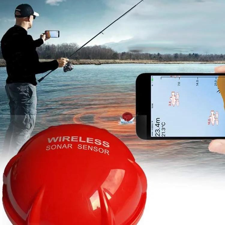 Wireless Bluetooth Smart Sonar Fish Finder 48m/160ft Fish Finder Portable Outdoor Fishing Equipment For IOS and Android
