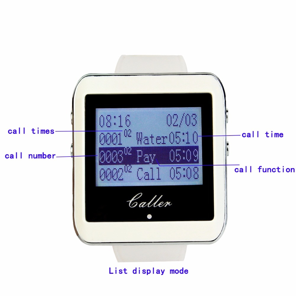 Wireless Calling Receiver Restaurant Pagers Wireless Calling Receiver Restaurant Pagers