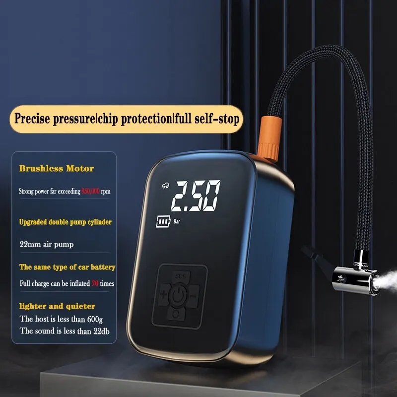 Wireless Car Air Compressor Electric Tire Inflator Pump for Motorcycle Bicycle Boat AUTO Tyre Balls Wireless Car Air Compressor Electric Tire Inflator Pump for Motorcycle Bicycle Boat AUTO Tyre Balls