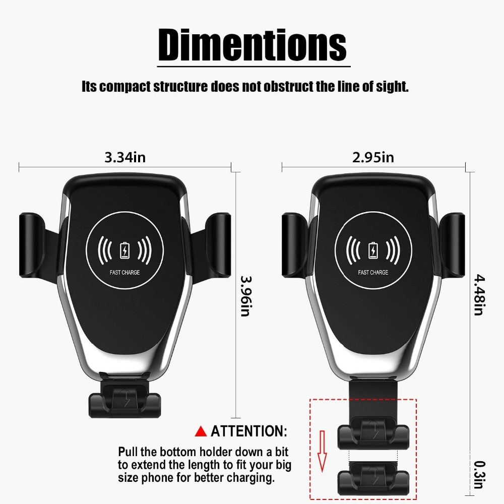 Wireless Car Charger Mount Phone Holder Wireless Car Charger Mount Phone Holder