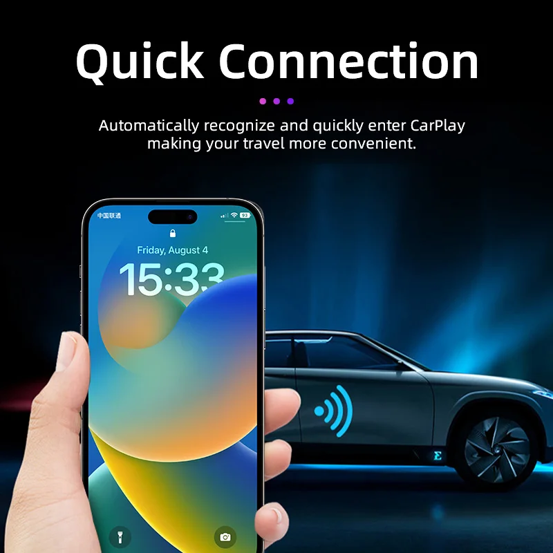Wireless CarPlay and Android Auto Adapter for Apple and Android Wired to Wireless Carplay Dongle Plug And Play USB Wireless CarPlay and Android Auto Adapter for Apple and Android Wired to Wireless Carplay Dongle Plug And Play USB
