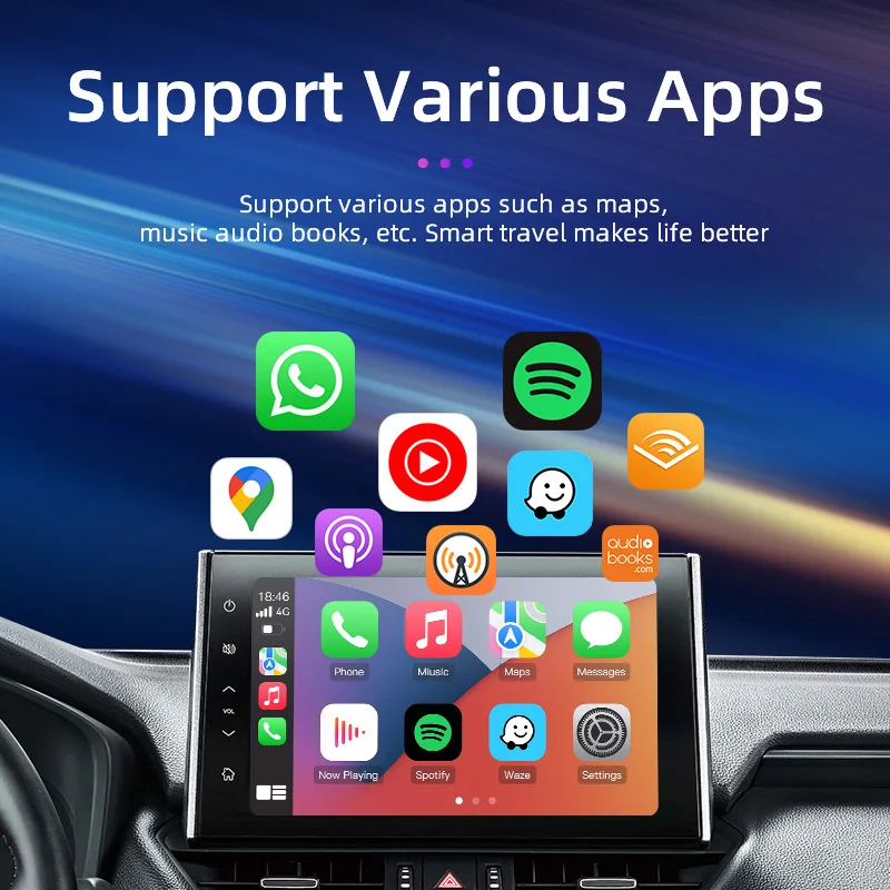Wireless CarPlay and Android Auto Adapter for Apple and Android Wired to Wireless Carplay Dongle Plug And Play USB Wireless CarPlay and Android Auto Adapter for Apple and Android Wired to Wireless Carplay Dongle Plug And Play USB