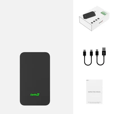 Wireless CarPlay Android Auto Wireless Box 2in 1 Adapter 2-Channel Work Waze Spotify 5.8Ghz WiFi BT5.0 Siri GPS Wireless CarPlay Android Auto Wireless Box 2in 1 Adapter 2-Channel Work Waze Spotify 5.8Ghz WiFi BT5.0 Siri GPS