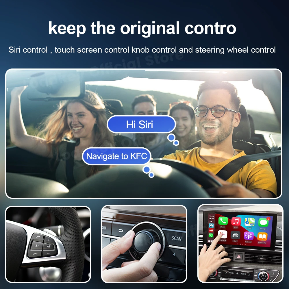 Wireless CarPlay Android Auto Wireless Box 2in 1 Adapter 2-Channel Work Waze Spotify 5.8Ghz WiFi BT5.0 Siri GPS Wireless CarPlay Android Auto Wireless Box 2in 1 Adapter 2-Channel Work Waze Spotify 5.8Ghz WiFi BT5.0 Siri GPS