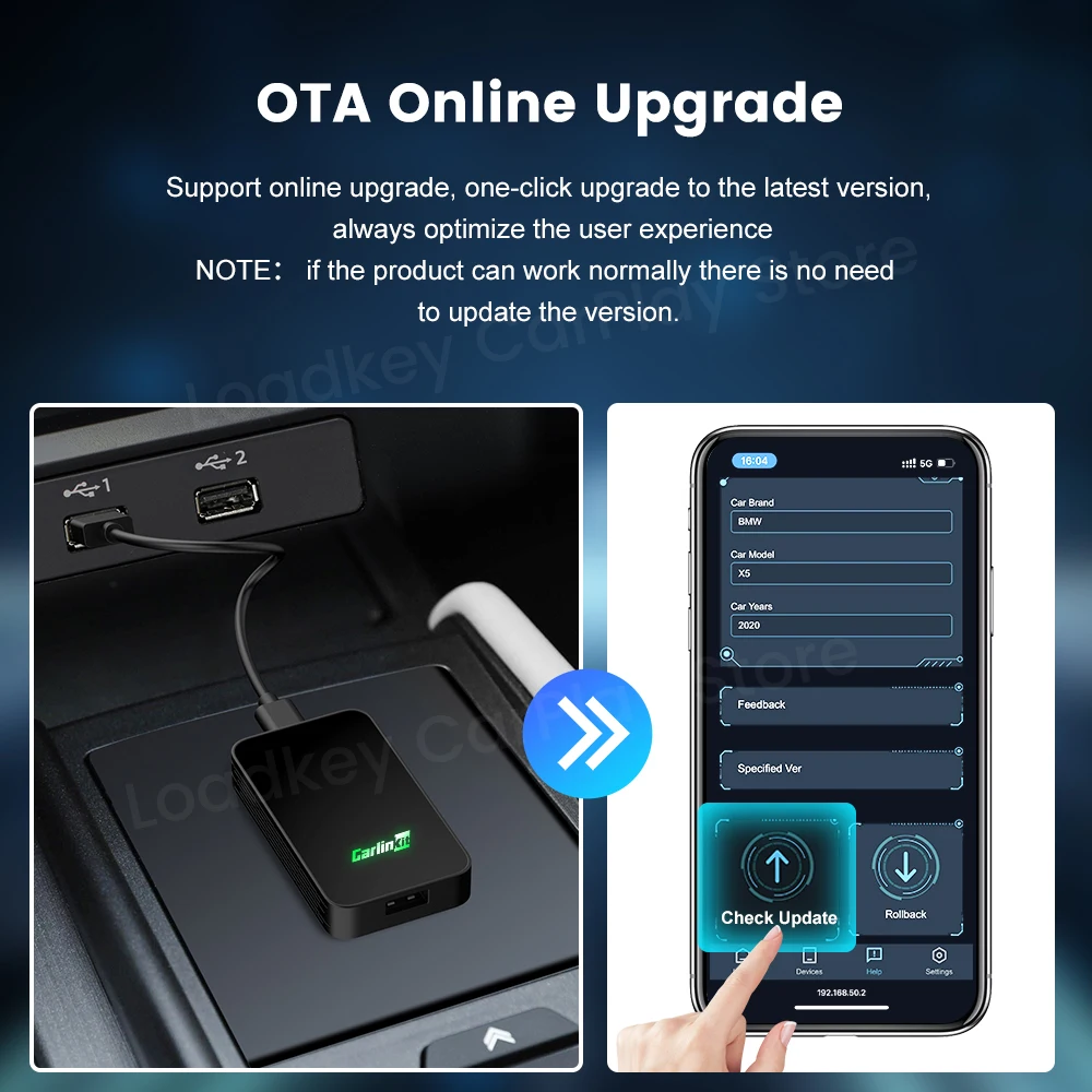 Wireless CarPlay Android Auto Wireless Box 2in 1 Adapter 2-Channel Work Waze Spotify 5.8Ghz WiFi BT5.0 Siri GPS Wireless CarPlay Android Auto Wireless Box 2in 1 Adapter 2-Channel Work Waze Spotify 5.8Ghz WiFi BT5.0 Siri GPS