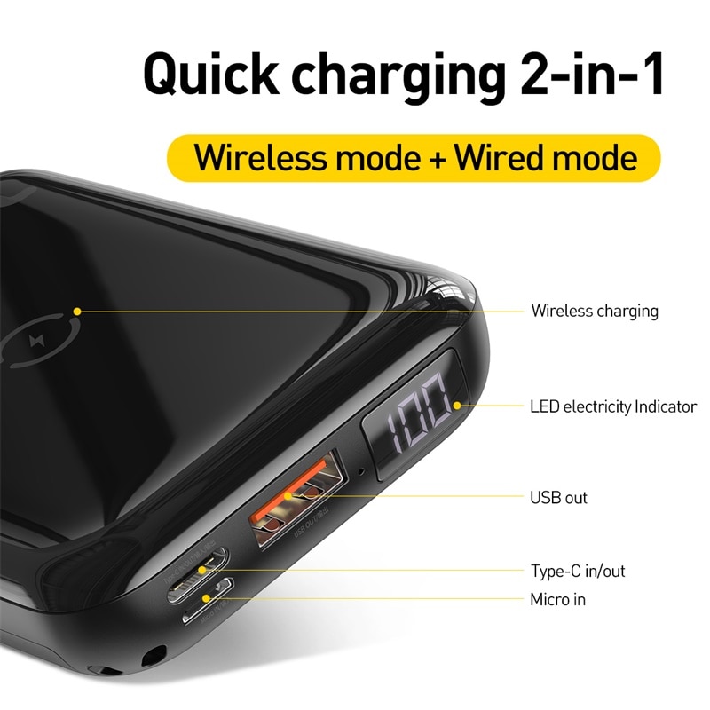 Wireless Charging Power Bank Device Wireless Charging Power Bank Device