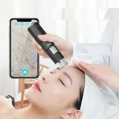 Wireless Dermatoscope Scalp Skin Analyzer Machine 1000X Facial and Body Analyzer Electronics Microscope Beauty Health Wireless Dermatoscope Scalp Skin Analyzer Machine 1000X Facial and Body Analyzer Electronics Microscope Beauty Health