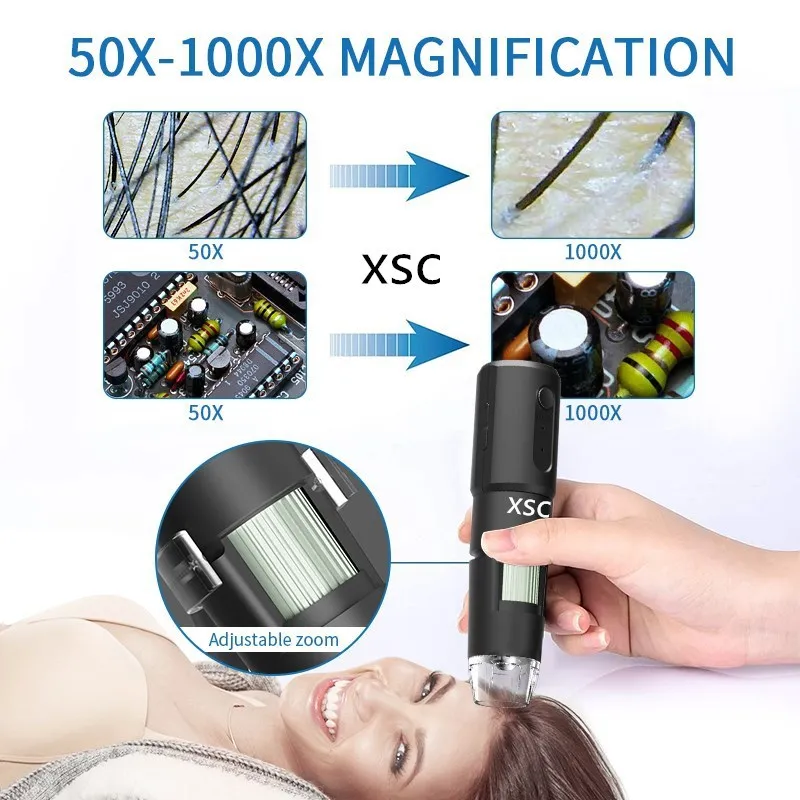 Wireless Dermatoscope Scalp Skin Analyzer Machine 1000X Facial and Body Analyzer Electronics Microscope Beauty Health Wireless Dermatoscope Scalp Skin Analyzer Machine 1000X Facial and Body Analyzer Electronics Microscope Beauty Health