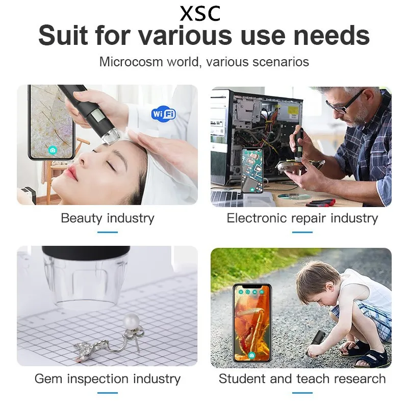 Wireless Dermatoscope Scalp Skin Analyzer Machine 1000X Facial and Body Analyzer Electronics Microscope Beauty Health Wireless Dermatoscope Scalp Skin Analyzer Machine 1000X Facial and Body Analyzer Electronics Microscope Beauty Health