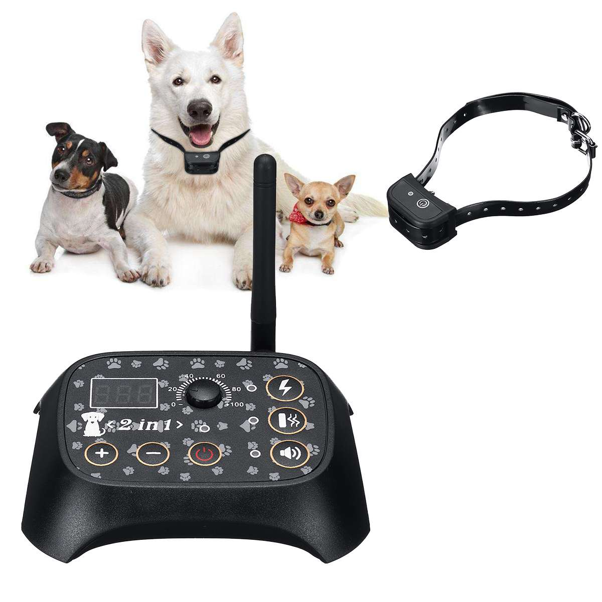 Wireless Dog Fence Collar and Controller Wireless Dog Fence Collar and Controller