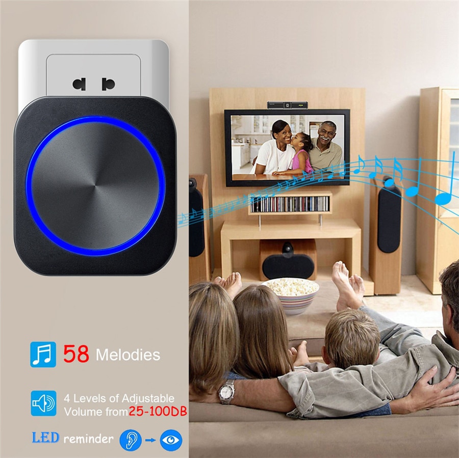 Wireless Door Chime Self-Powered Doorbell Wireless Door Chime Self-Powered Doorbell