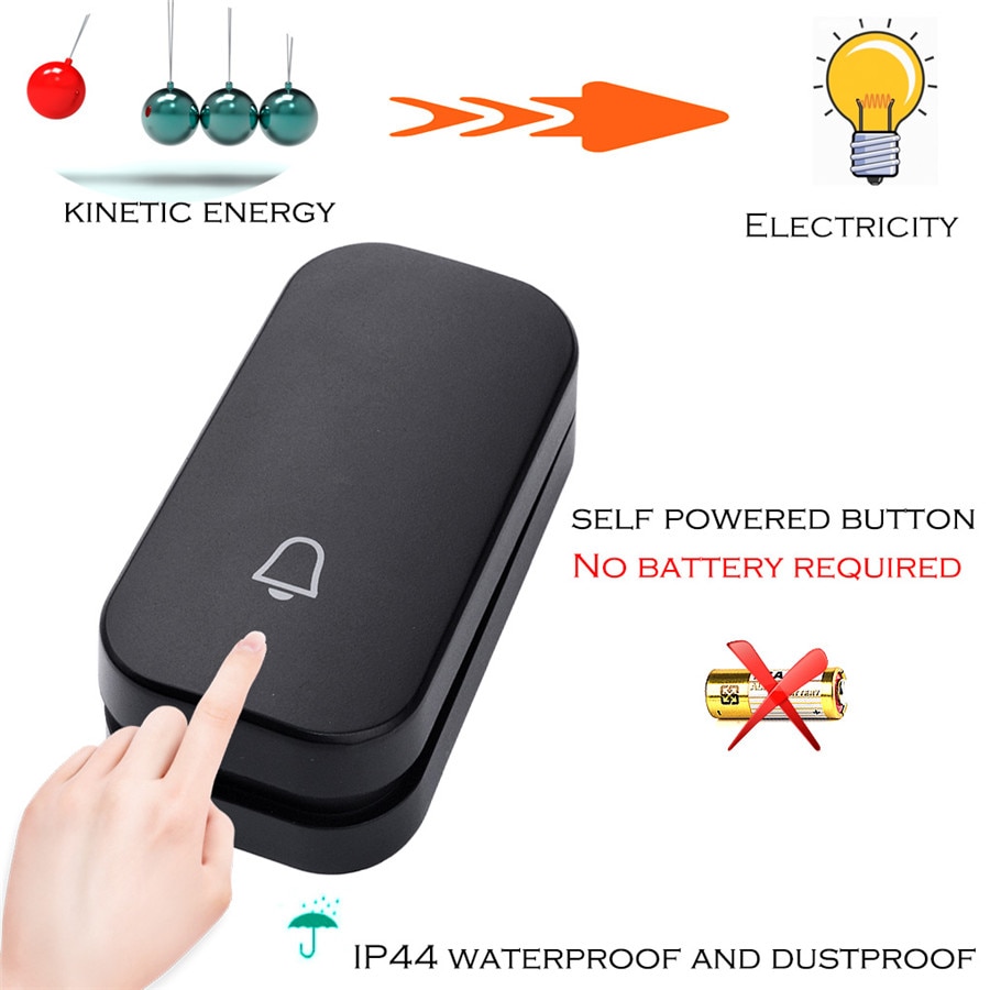 Wireless Door Chime Self-Powered Doorbell Wireless Door Chime Self-Powered Doorbell