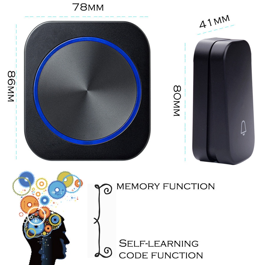 Wireless Door Chime Self-Powered Doorbell Wireless Door Chime Self-Powered Doorbell
