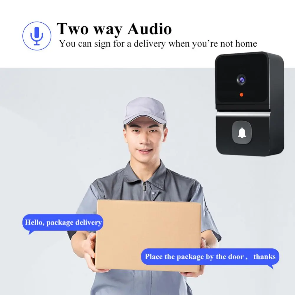Wireless Doorbell WiFi Outdoor HD Camera Security Door Bell Night Vision Video Intercom Voice Change For Home Monitor