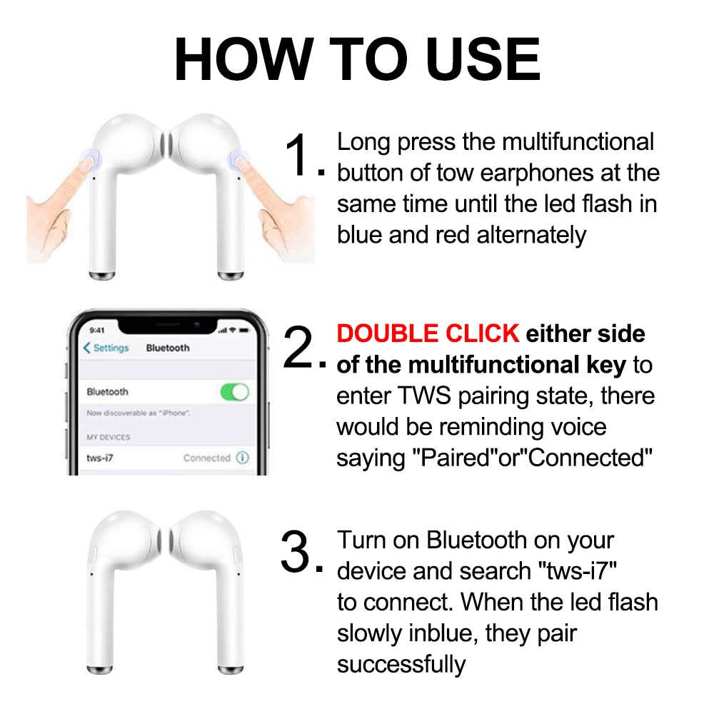 Wireless Earphones Bluetooth Connection Wireless Earphones Bluetooth Connection
