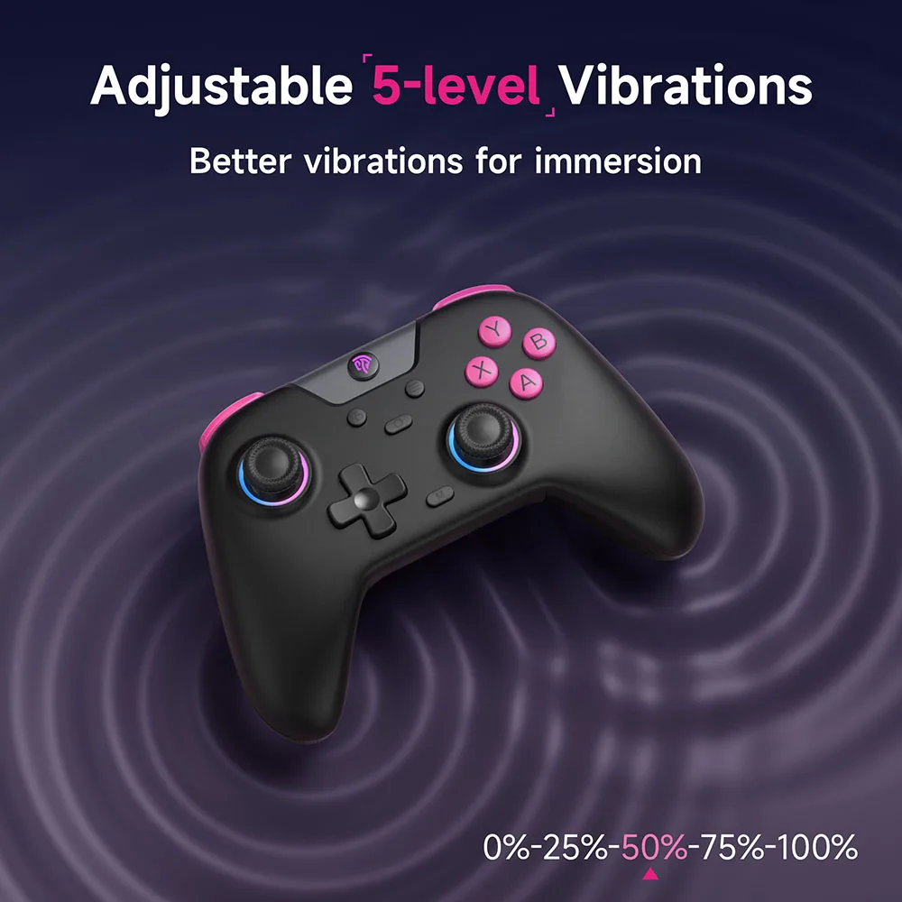 Wireless Gamepad Controller with Bluetooth, Dongle, Wired for PC/Phone/Switch/ Steam Gamer, Hall Effect Wireless Gamepad Controller with Bluetooth, Dongle, Wired for PC/Phone/Switch/ Steam Gamer, Hall Effect